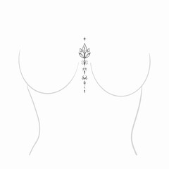 underboob tattoo art line design simple