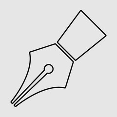 Fountain Pen flat vector icon. trendy style illustration on white background