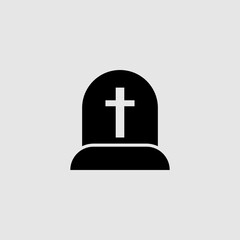 Obraz premium Grave, Rip flat vector icon. Glyph style sign. trendy style illustration on white background..eps
