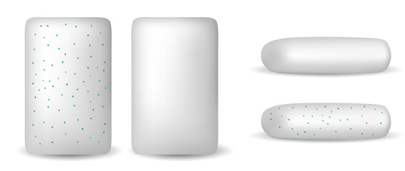 colored chewing gum pills mockup isolated 3d Illustration