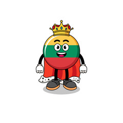 Mascot Illustration of lithuania flag king