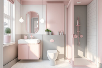 interior of modern bathroom