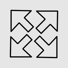 Four arrows Icon Vector. trendy style illustration on white background 