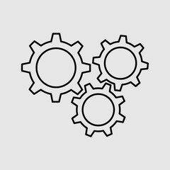 Settings Icon Vector. trendy style illustration on white background