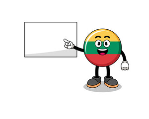 Fototapeta premium lithuania flag illustration doing a presentation