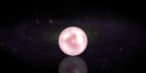 Pearl is a real pearl with a black background.