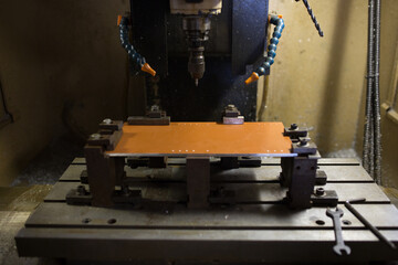 Parts processing at machining center