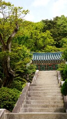 Fototapeta na wymiar The landscape of Ssanggyesa Temple in Korea