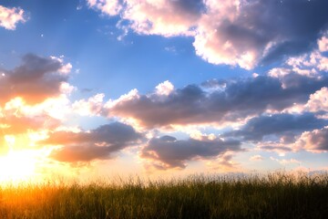 草原と太陽　with generative ai