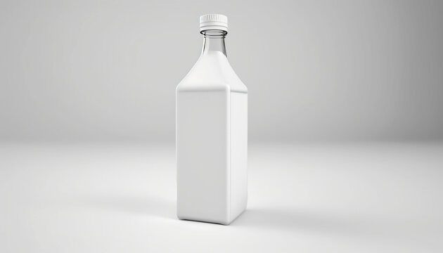 Plastic bottle on white background created with Generative Ai technology