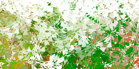 Dark green, yellow vector background with triangles.