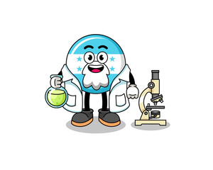 Mascot of honduras flag as a scientist