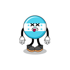 honduras flag mascot illustration is dead