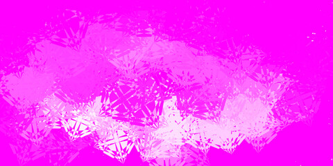 Fototapeta na wymiar Light Pink vector texture with random triangles.