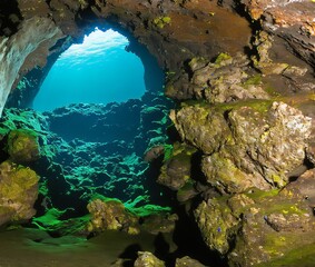 underwater cave