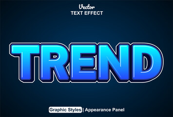 trend text effect with graphic style and editable.