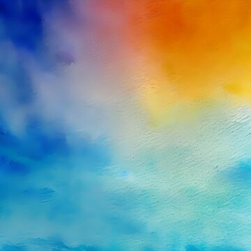 Soft sky greadient color clouds sun background wallpaper digital art illustration hd (1) generative ai