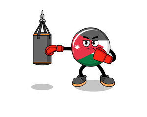 Illustration of jordan flag boxer