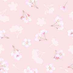 桜の花のシームレスパターン