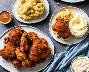 fried chicken wings with sauce and cheese on white plate