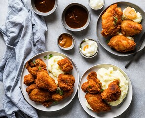 fried chicken wings with sauce and cheese on white plate