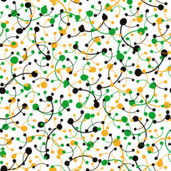 Vector pattern of twisty patterns. Pattern illustration. Colored hooks in the form of patterns.