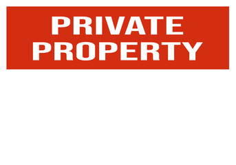 private property - warning sign template