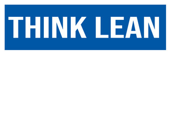 think lean - warning sign template