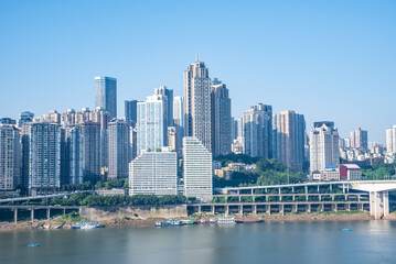 Fototapeta na wymiar China Chongqing urban real estate building scenery