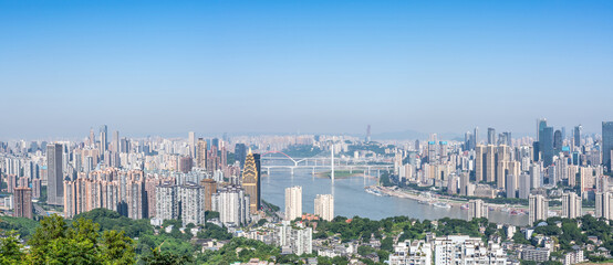 Naklejka premium China Chongqing urban architectural scenery