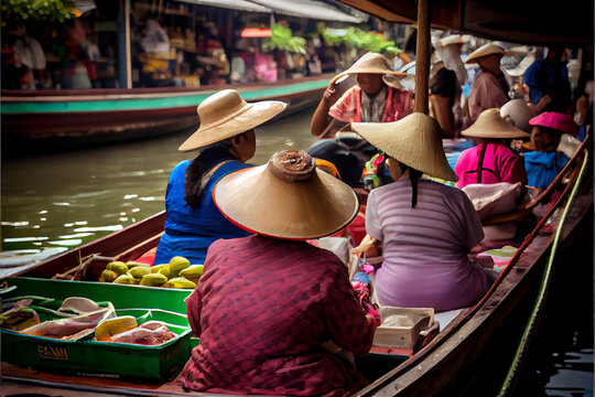 Damnoen Saduak floating market, thailand