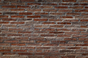 Vintage brick wall, great design for any purpose. The background texture is old. grunge urban backdrop.
