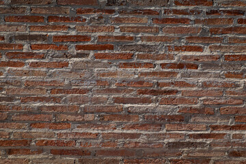 Naklejka premium Vintage brick wall, great design for any purpose. The background texture is old. grunge urban backdrop.