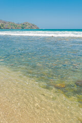 Panoramic view of the beach in Marietas Islands, Nuevo Vallarta Mexico