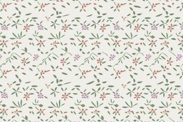 Seamless floral pattern for wallpaper, fabric, texture, tapestry, white background	
