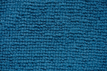 Detalle de toalla de microfibra azul 