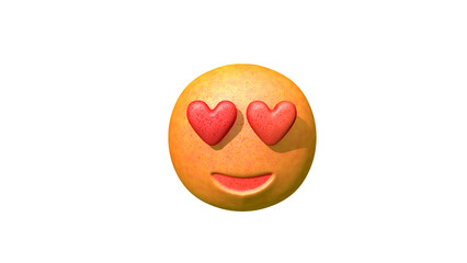 A 3D love emoji