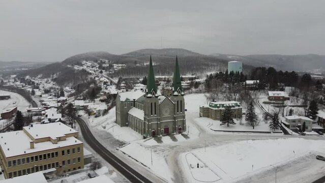 Edmunston, New Brunswick- Immaculate Conception Cathedral in Winter