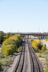 Fototapeta premium railroad tracks in round rock texas