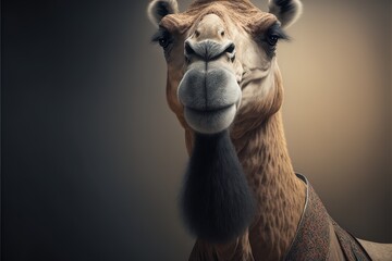 camel animal in suit, isolated, business, personality type, animal types created with generative ai technology