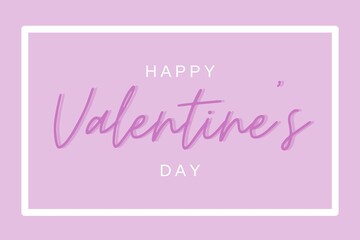HAPPY valentine's day soft light pastel pink and white banner for social media, ecommerce, newsletter, blog post