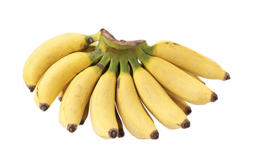 Bunch of bananas isolated on transparent background	