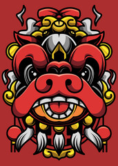 Head of a Lion Dance