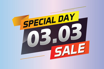 special day 03 03 word concept vector illustration with megaphone and 3d style, landing page, template, ui, web, mobile app, poster, banner, flyer, background, gift card, coupon, label, wallpaper