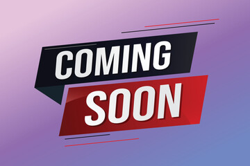 coming soon word concept vector illustration with lines 3d style for social media landing page, template, ui, web, mobile app, poster, banner, flyer, background, gift card, coupon, label, wallpaper