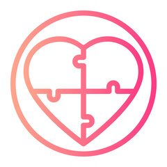 Obraz premium puzzle gradient icon