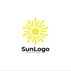 Sun logo icon design template