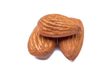almonds on a white background