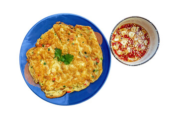 Thai omelets with fish sauce