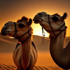 camel in the desert
